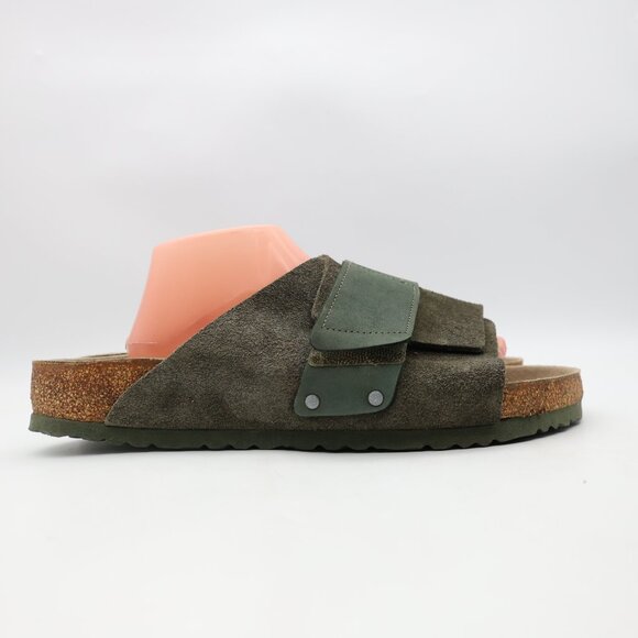 Birkenstock Kyoto Thyme Men's Size EU 45 US 12 Green Leather Suede Sandals - Picture 1 of 10